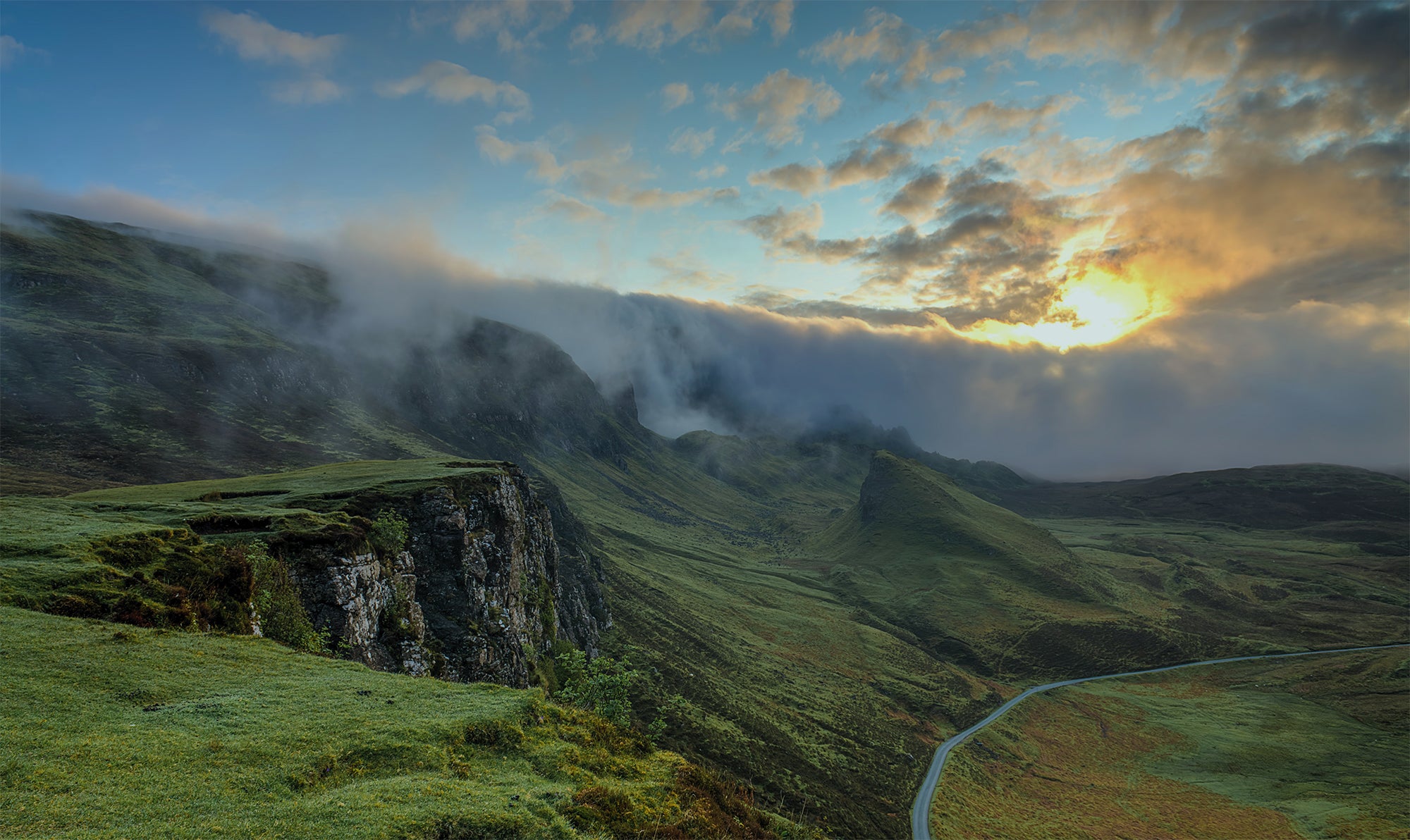 Beautiful sunset shot of an idyllic mountain landscape - highlighting natural beauty of our planet.  Purra's technology is only based on natural ingredients and presents no harm to our planet.