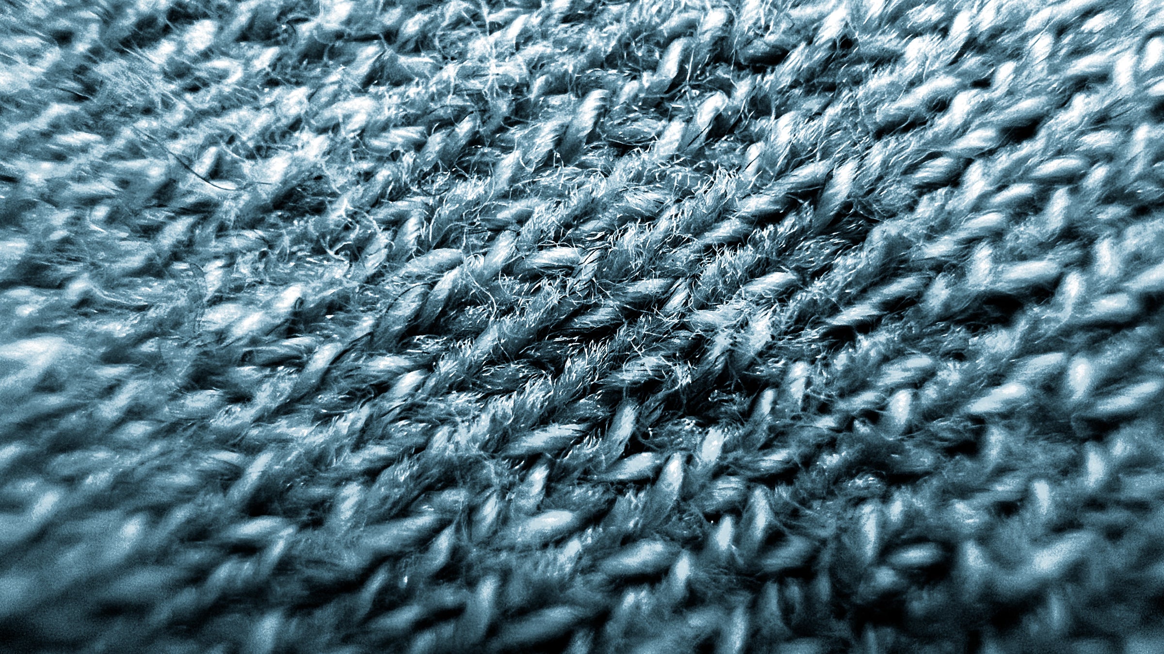 A very close up image of the threads that are in Purra socks.  These are the threads that have the Copptech antimicrobial treatment which provides the anti-odor and fungal elements to them.